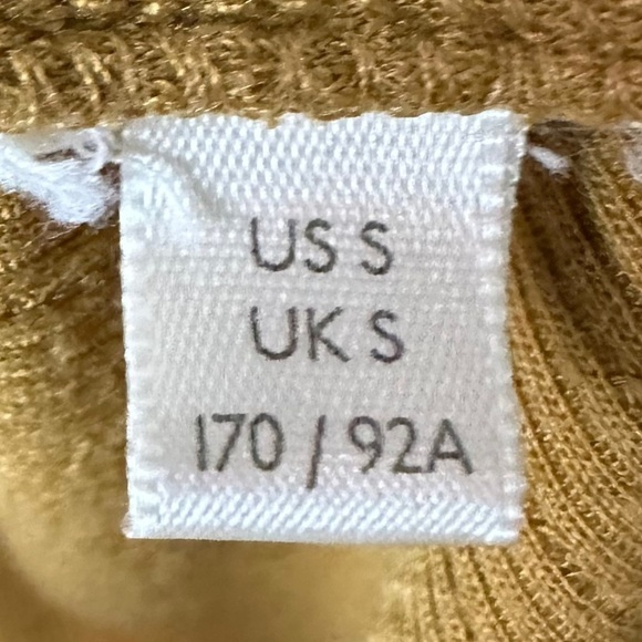 Free People Lola Lace Long Sleeve Top in Alchemy Mustard Gold Small Hi Lo - Picture 13 of 15